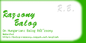 razsony balog business card